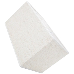 Abat-jour rectangulaire en lin beige vu de trois quarts