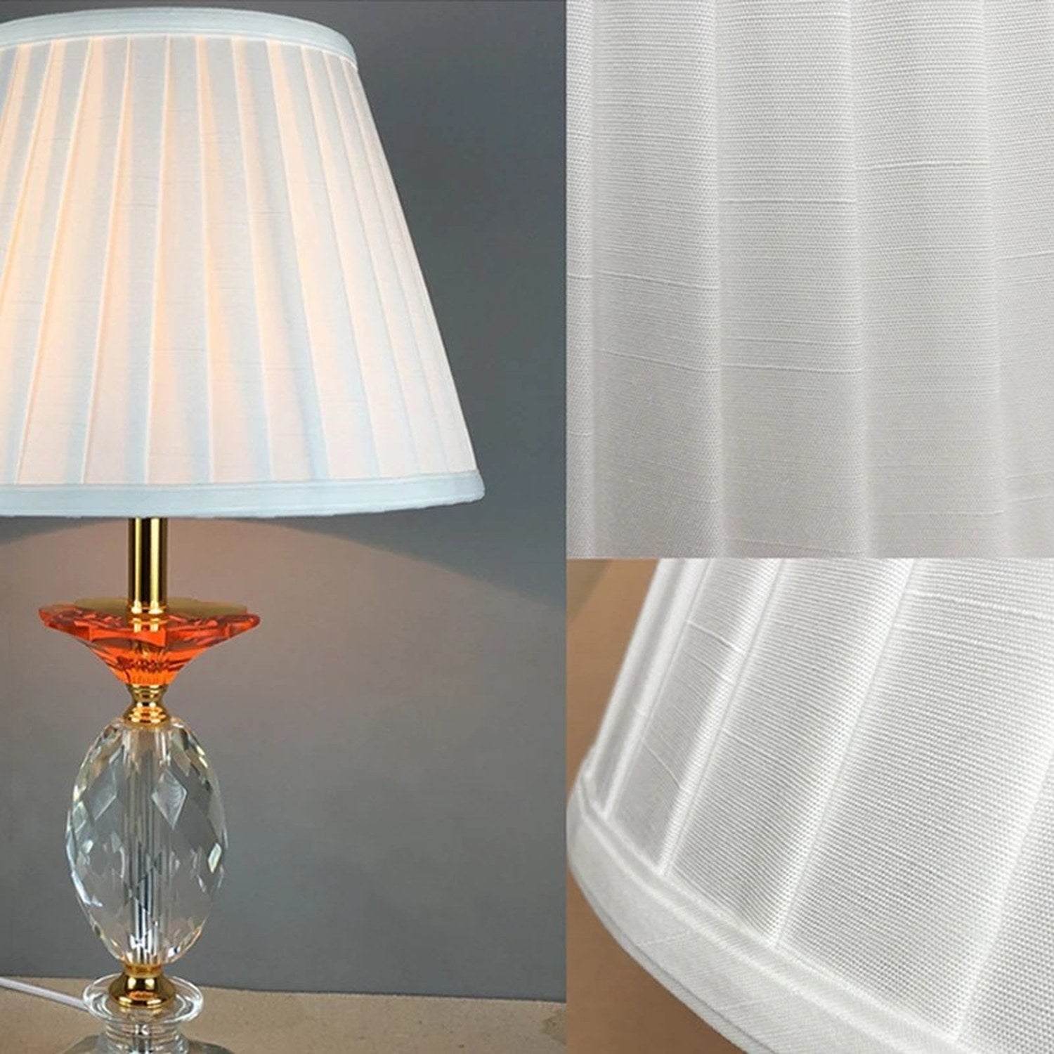 Abat-jour plissé compatible lampe E27