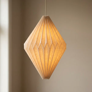 Abat-jour origami forme Diamant — abat-jour papier style nordique
