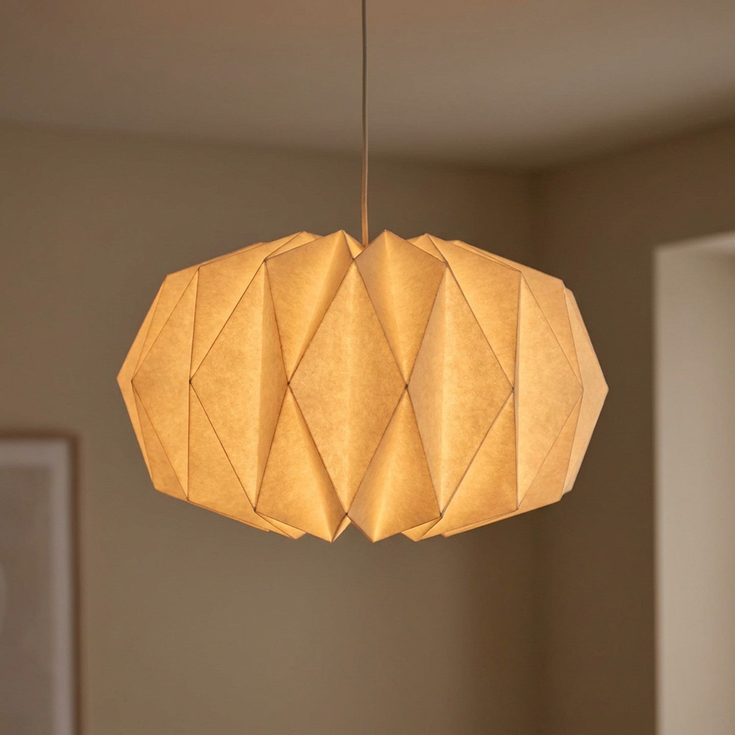 Abat-jour origami forme Globe — abat-jour papier style nordique