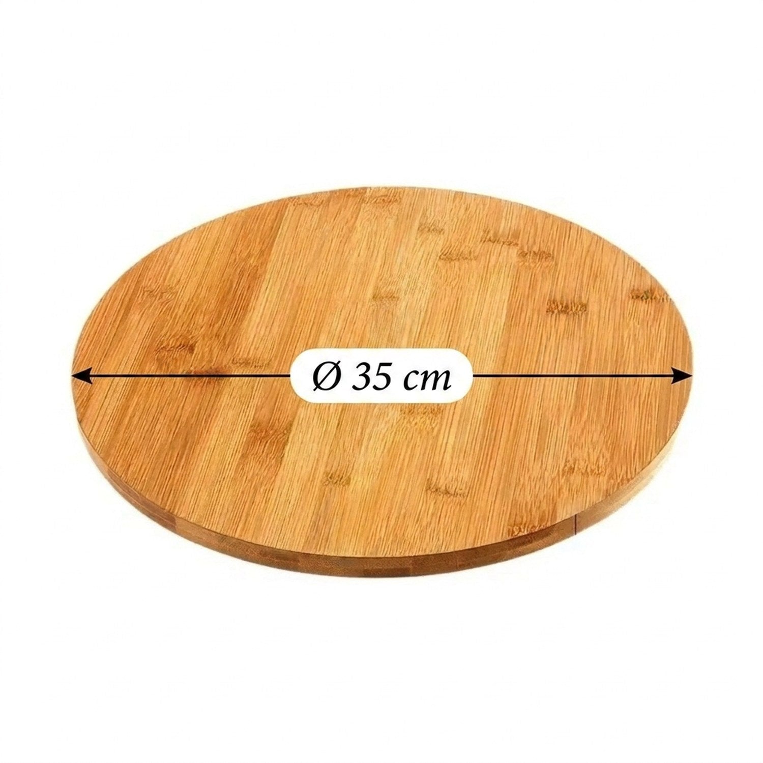 Dimensions du plateau tournant bambou Ø 35 cm