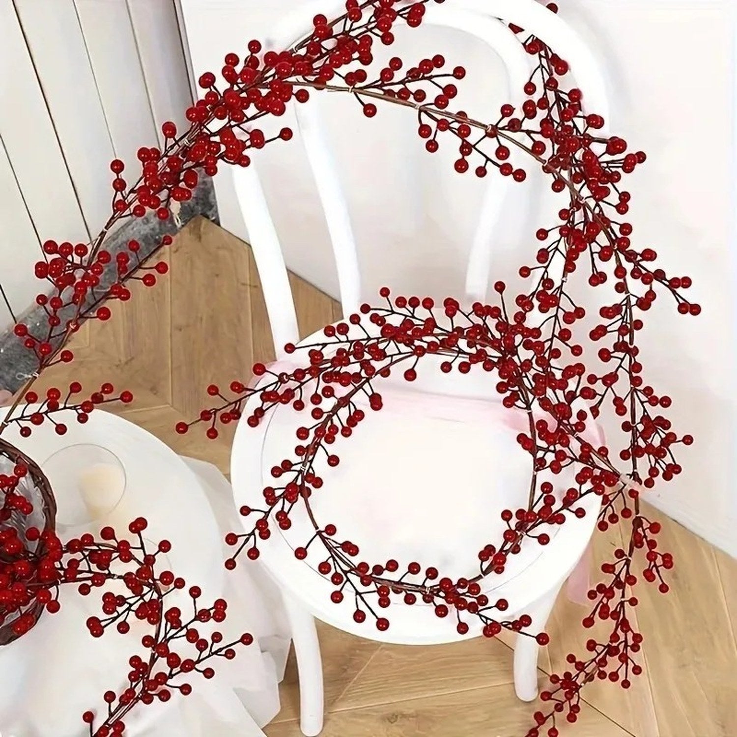 Vigne canneberge décoration table Noël