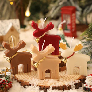 Bougie parfumée cerf rouge décoration Noël vue 2