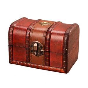 Coffret à bijoux antique vintage bois métal - vue 2