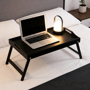 Plateau de lit pliant en bambou en situation