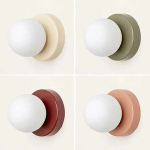 Applique murale disponible en quatre couleurs beige vert grenat et terracotta
