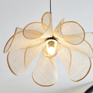 Vue intérieure de la suspension depuis le bas ampoule LED visible
