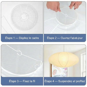 Guide d'installation en 4 étapes de l'abat-jour papier