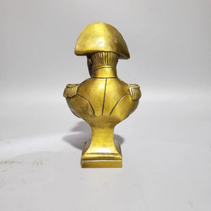 Buste Napoléon résine bronze angle vue rapprochée détail bras croisés socle
