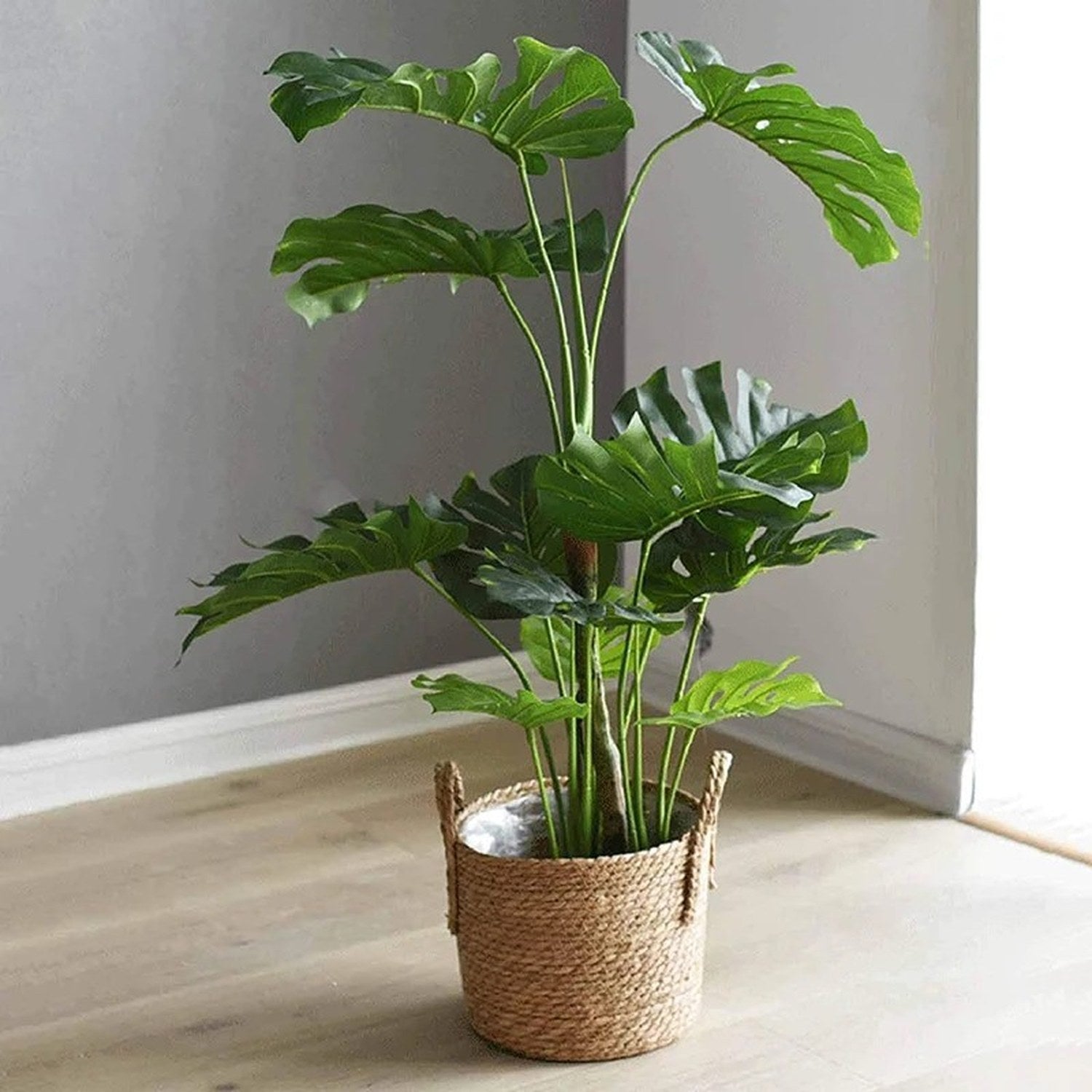 Cache-pot panier paille naturelle vue 3
