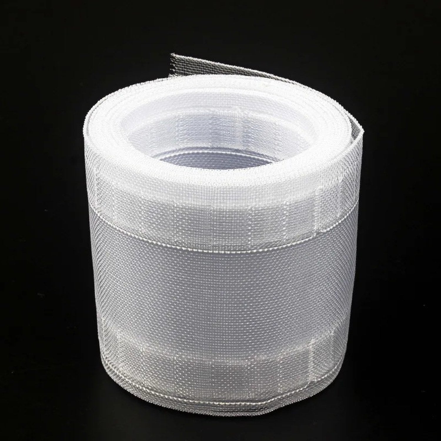 Rouleau de galon fronceur transparent vu de dessus