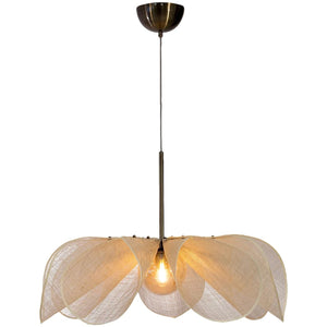 Suspension tissu Wabi Sabi sur fond blanc vue de face