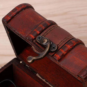 Coffret à bijoux antique vintage bois métal - vue 4
