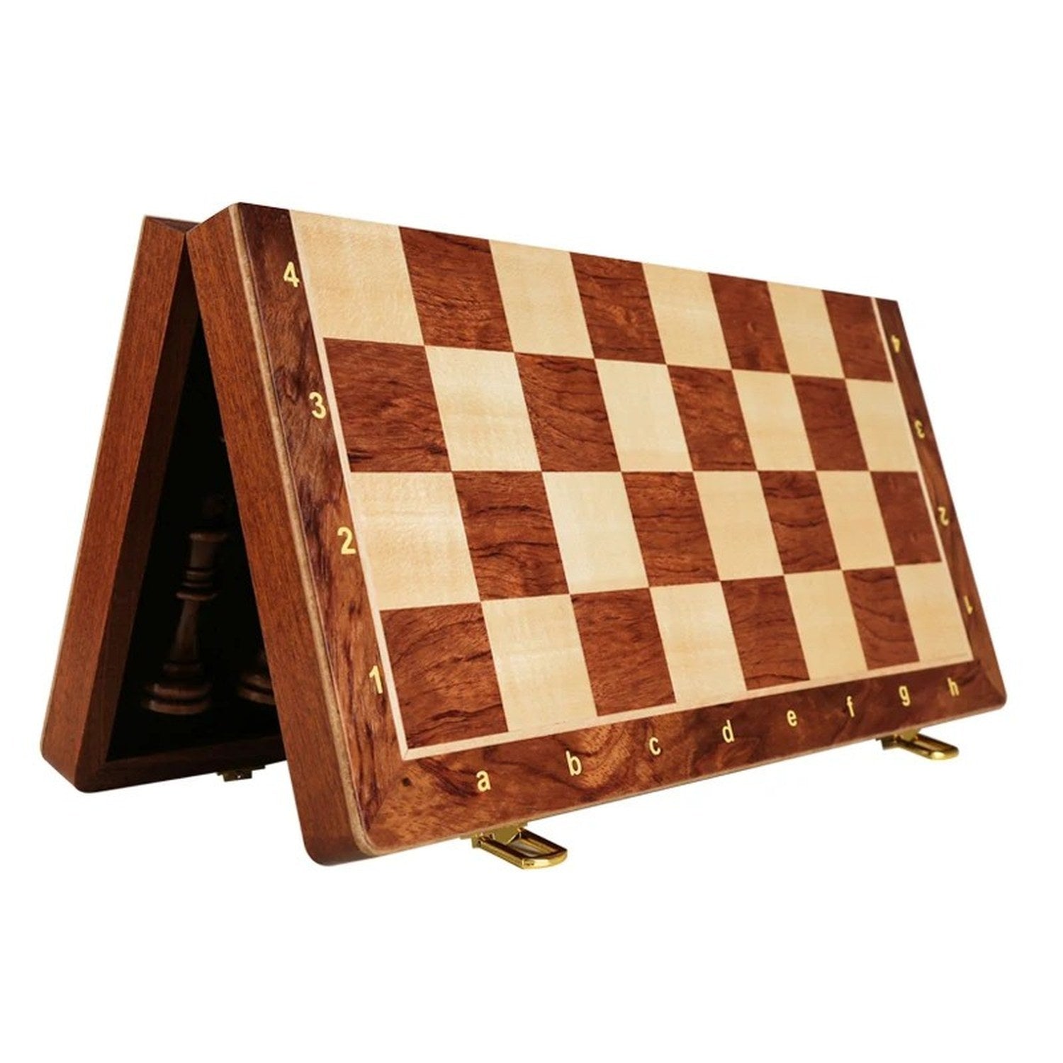 Jeu d'échecs en bois artisanal - vue 4