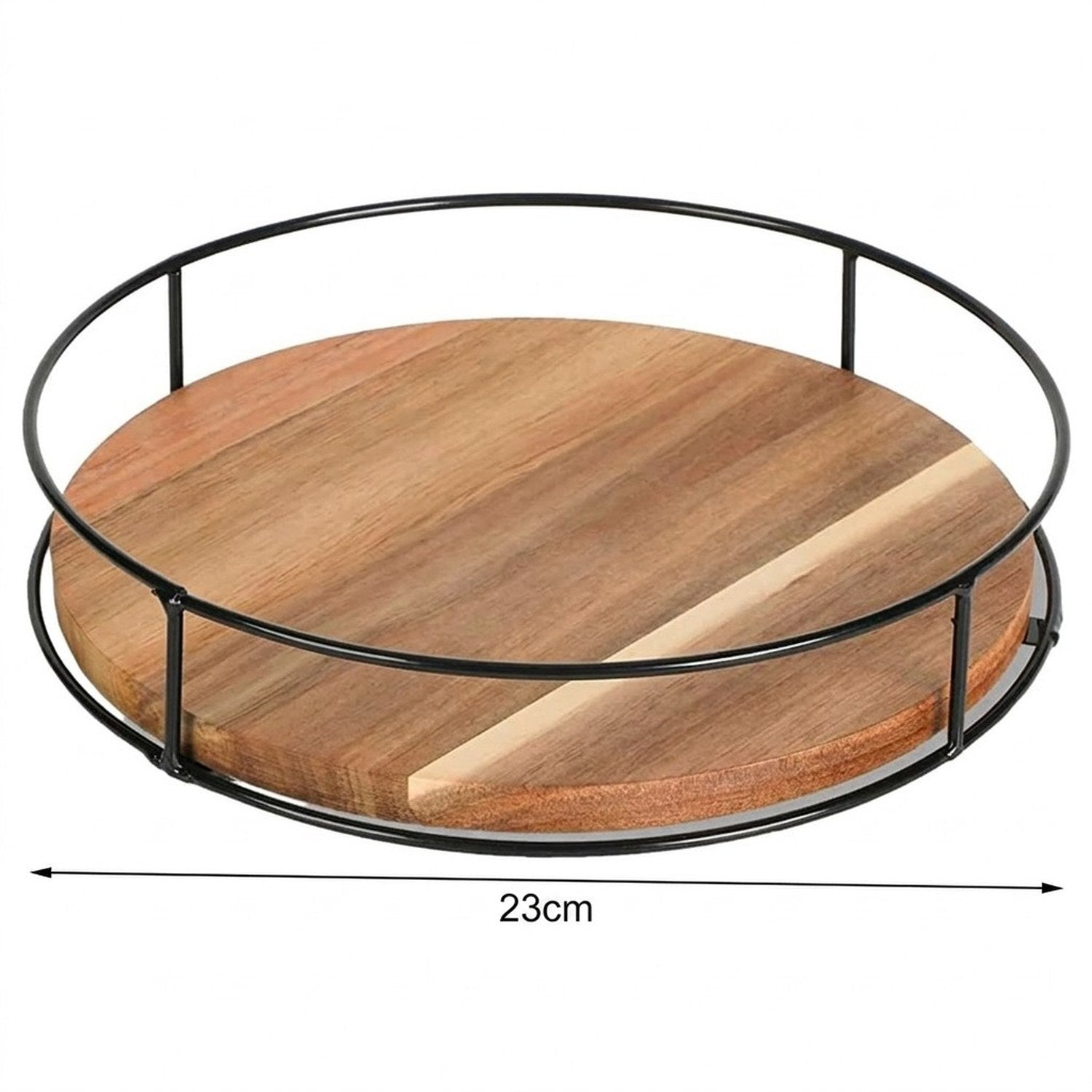 Dimensions du plateau tournant en bois 23cm de diamètre