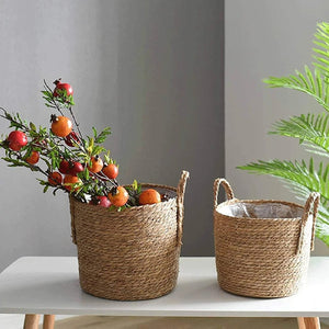 Cache-pot panier paille naturelle vue 5