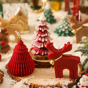 Bougie parfumée cerf rouge décoration Noël vue 5