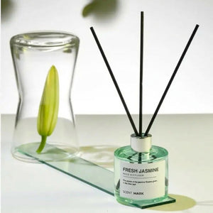 Diffuseur de parfum bâtonnets verre carré avec bâtonnets rattan accessoires