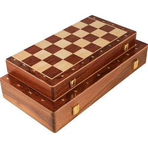 Jeu d'échecs en bois artisanal - vue 5