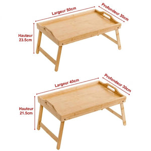 Plateau de lit en bambou pliable - vue 5