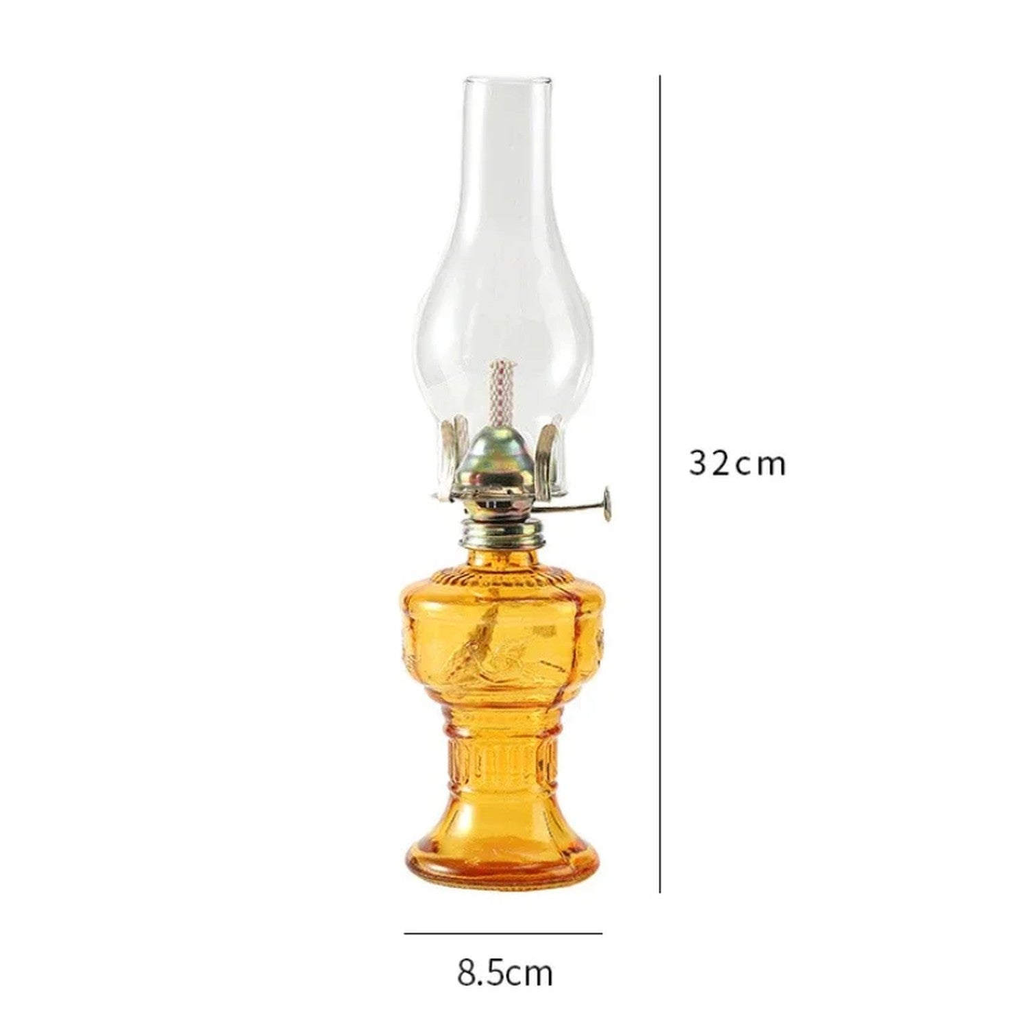 Dimensions lampe à pétrole vintage - hauteur 32cm diamètre 8.5cm