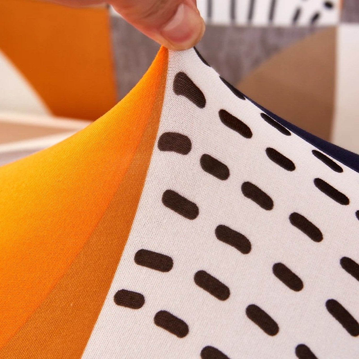 Tissu spandex élastique de la housse de canapé-lit avec doublure orange