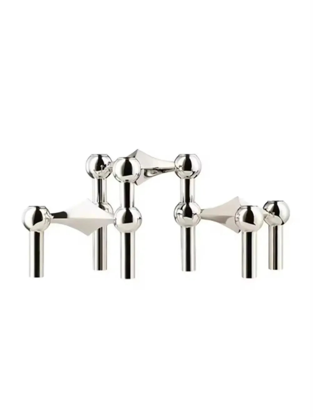Bougeoir structure moleculaire métal design nordique chandelier details complementaires du produit