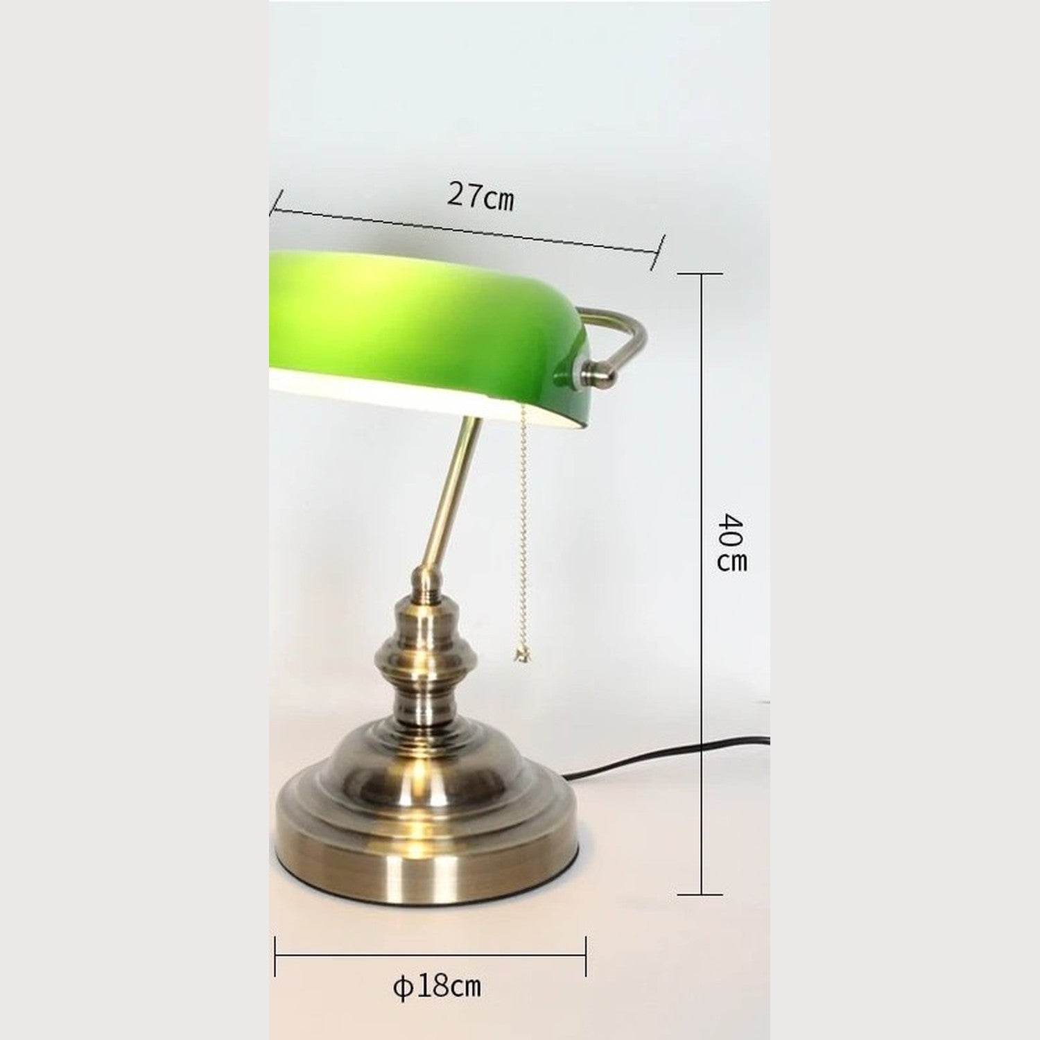 Schéma des dimensions de la lampe de bureau en centimètres