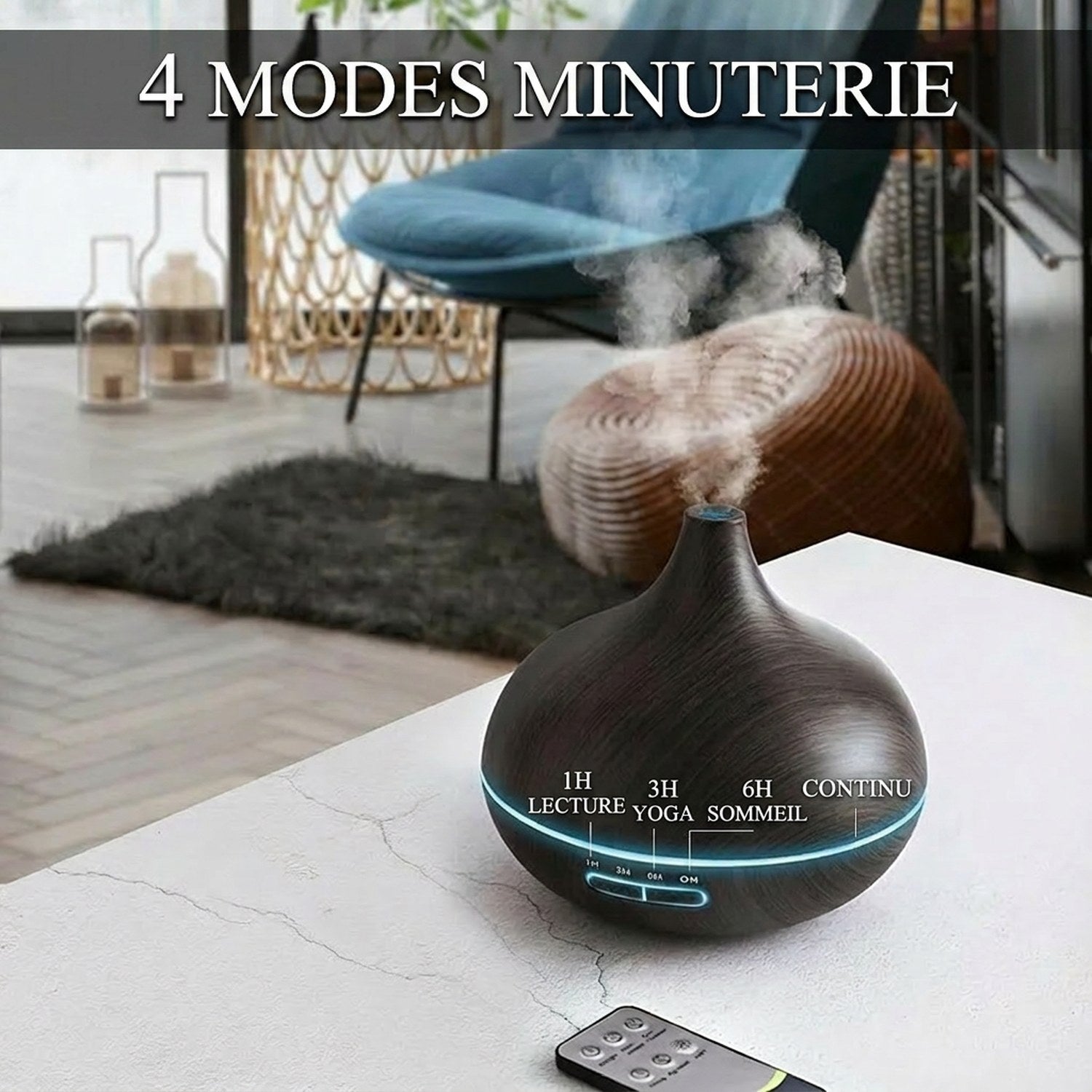 4 modes minuterie lecture yoga sommeil et continu