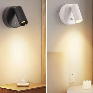 Applique murale LED disponible en noir et blanc comparées côte à côte