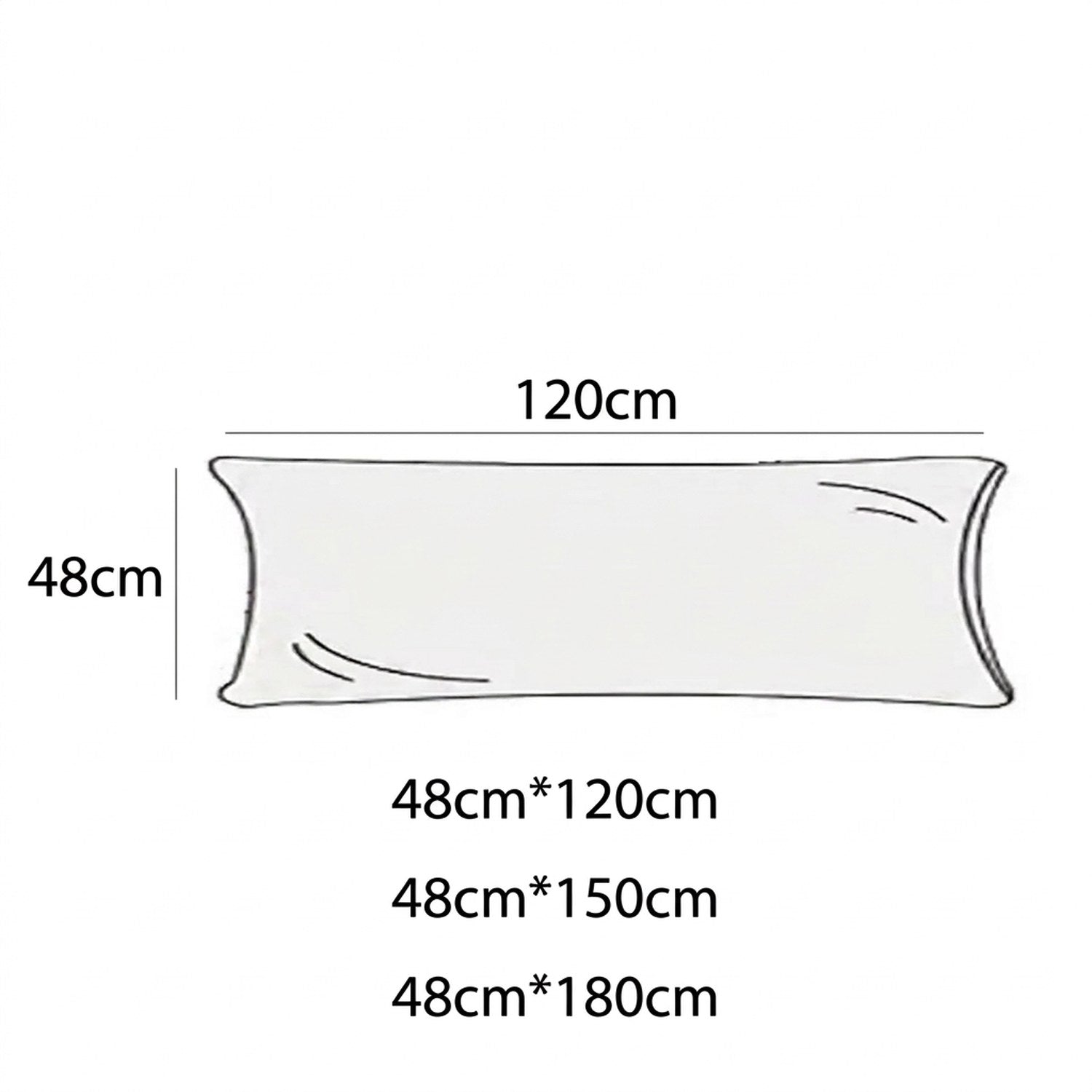 Dimensions de la taie de traversin en centimètres