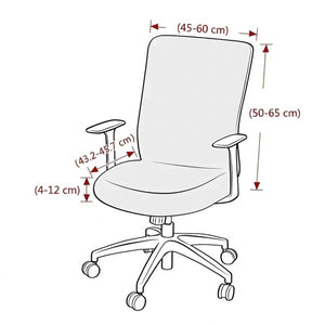 Dimensions compatibles de la housse de chaise de bureau extensible en cm