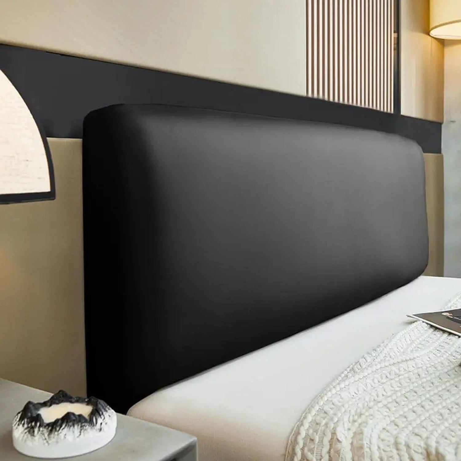 Tissu extensible de la housse de tête de lit étiré à la main