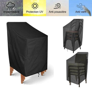 Housse de chaise de jardin imperméable résistante aux UV à la poussière et au vent