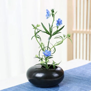 Vase céramique goutte blanc brillant décoration zen