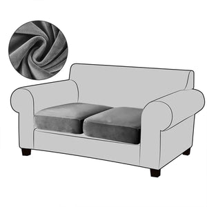 Échantillon de tissu velours gris de la housse de canapé