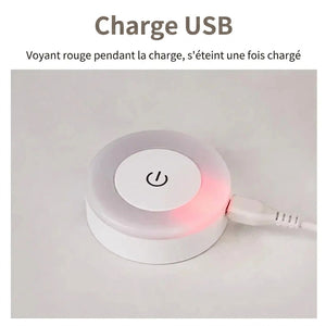 Détail du port de charge USB de l'applique murale ronde