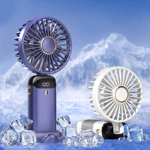 Mini ventilateur portable disponible en blanc et violet