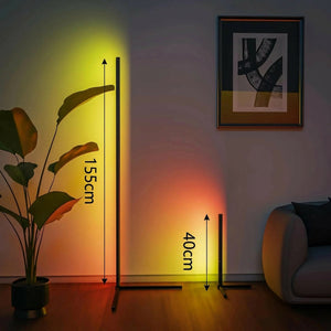 Comparaison des tailles 40cm et 155cm du lampadaire d'angle