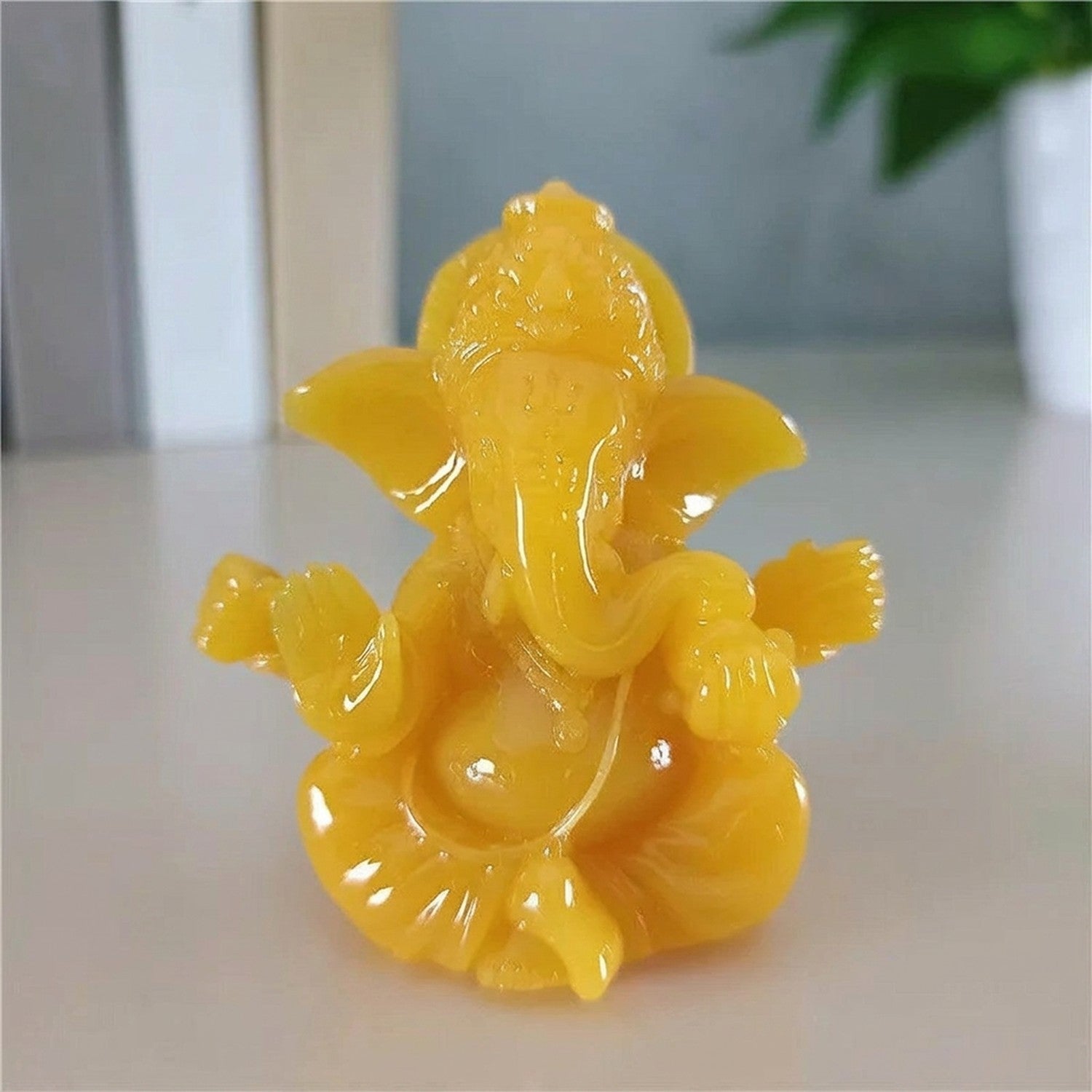 Petite figurine hindoue Ganesha résine bureau