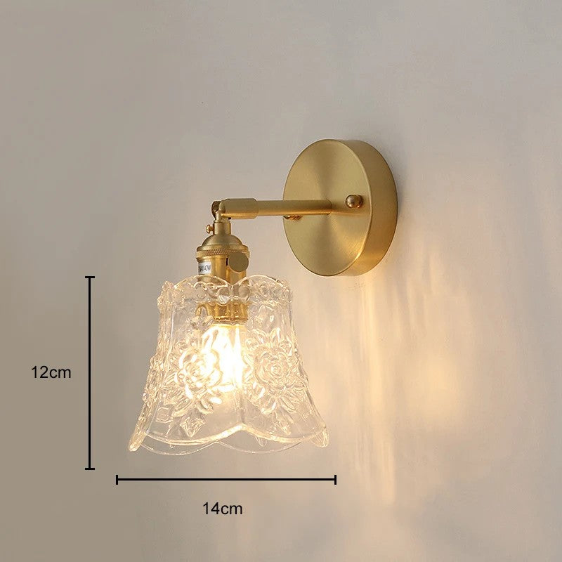 Schéma des dimensions de l'applique bras rigide 12 cm de hauteur 14 cm de largeur
