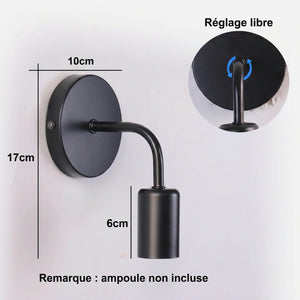 Schéma des dimensions de l'applique murale industrielle en centimètres