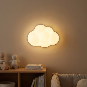 Applique murale nuage allongé lumineuse pour chambre d'enfant