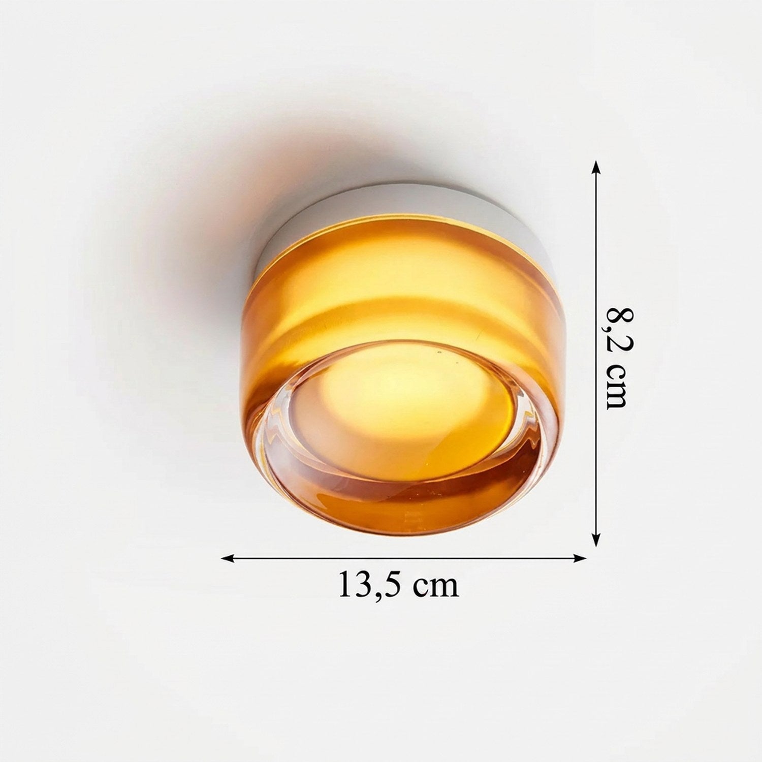 Dimensions de l'applique murale ronde LED en centimètres