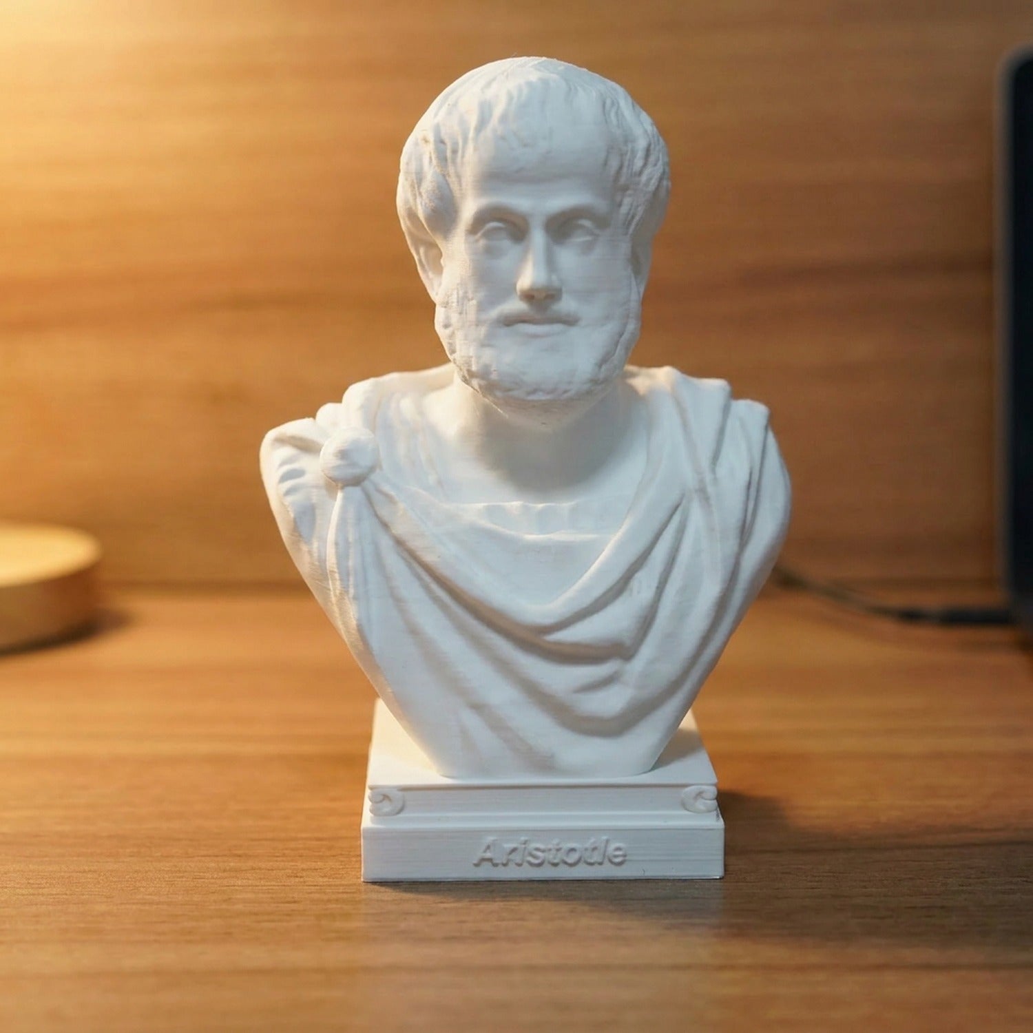 Buste Aristote format 15cm impression 3D blanc