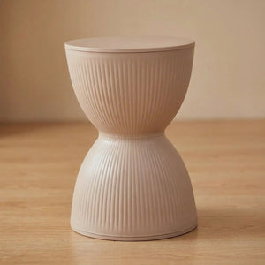 Tabouret rond nordique coloris beige