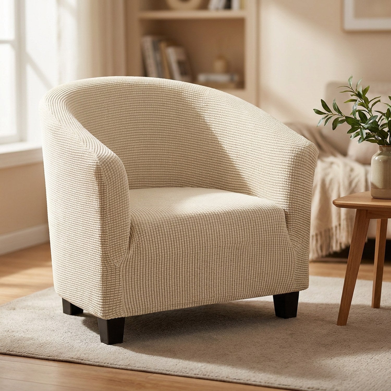 Housse de fauteuil cabriolet en maille polaire beige