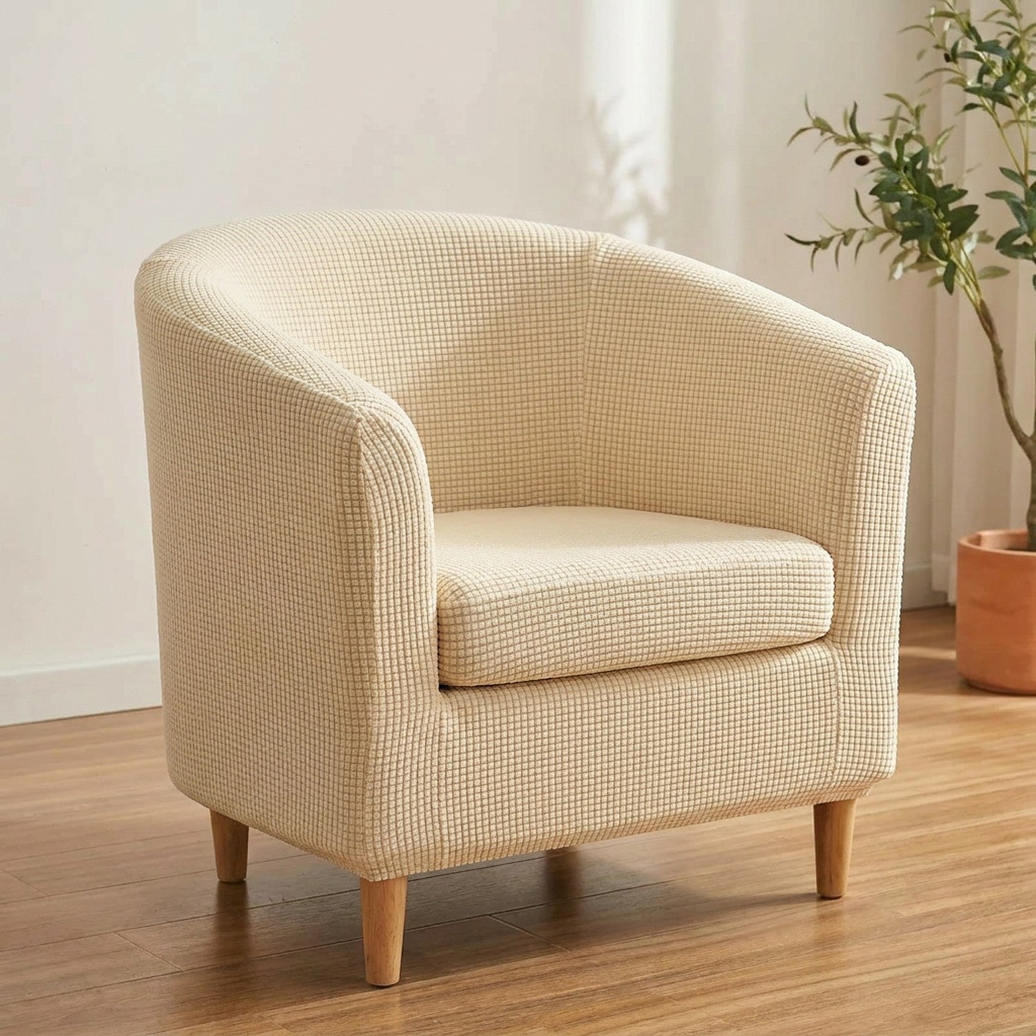 Housse de fauteuil cabriolet extensible couleur Beige