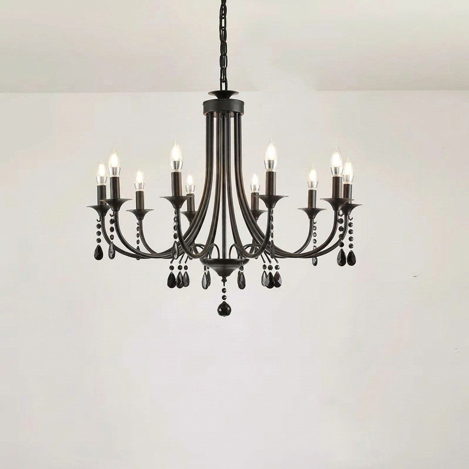 10 bras cristaux noirs