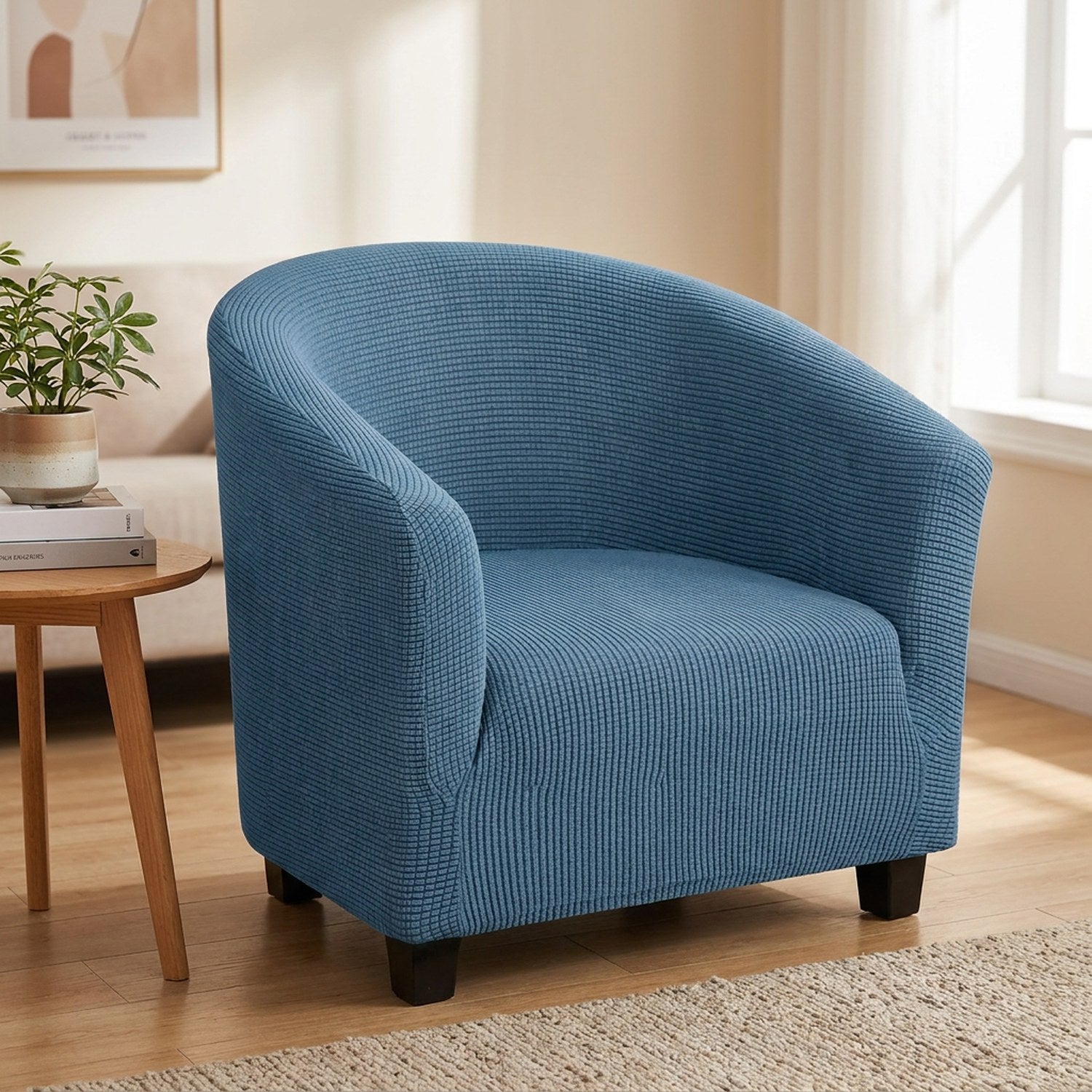 Housse de fauteuil cabriolet en maille polaire bleue